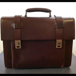 Salvatore Ferragamo Belted Briefcase Calfskin